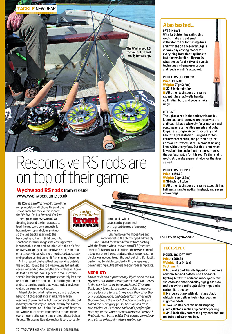 REVIEW: RS Rods in Trout Fisherman 490, News