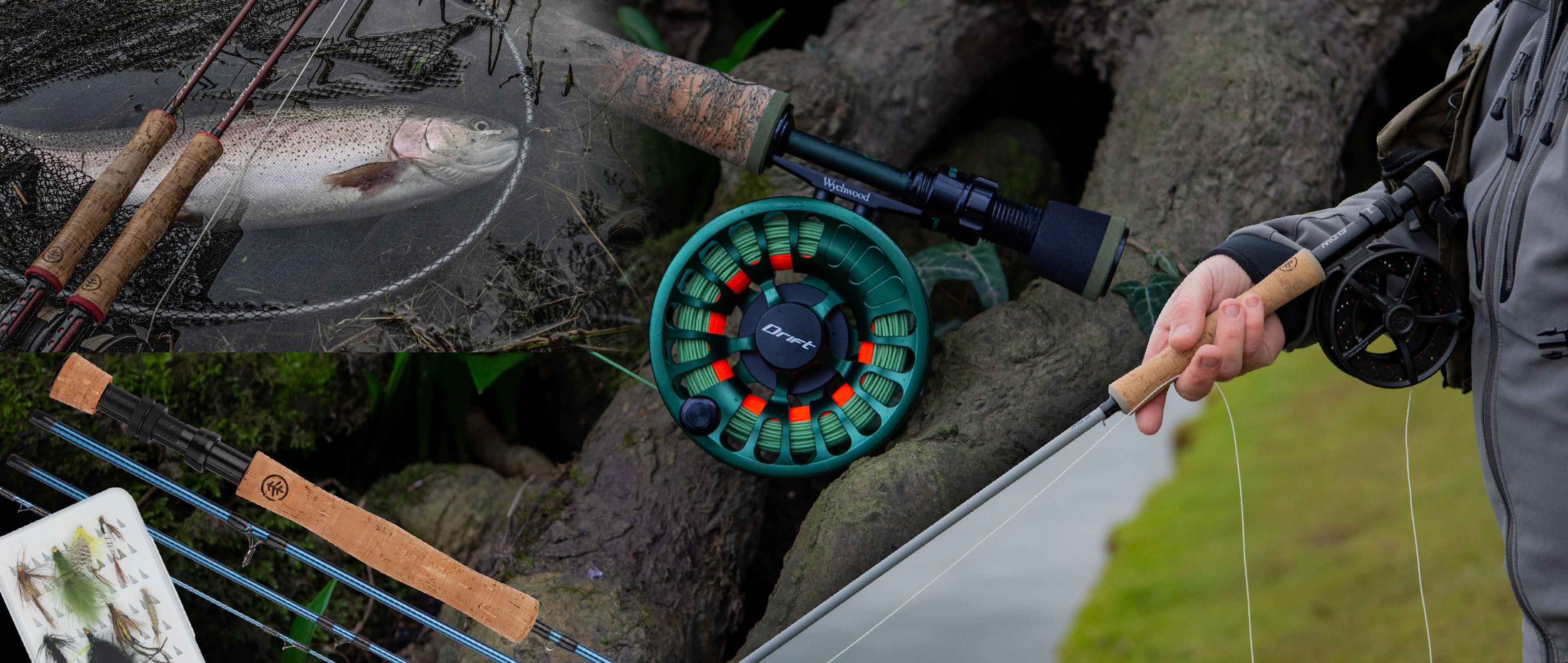 Wychwood Flow Fly Fishing Rods – 4-Piece Game Angling Rod With Travel Tube (New 2024 Models, All Sizes)